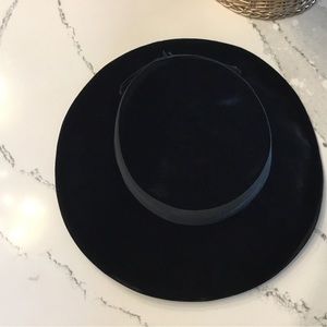 Vintage Black Velvet Hat